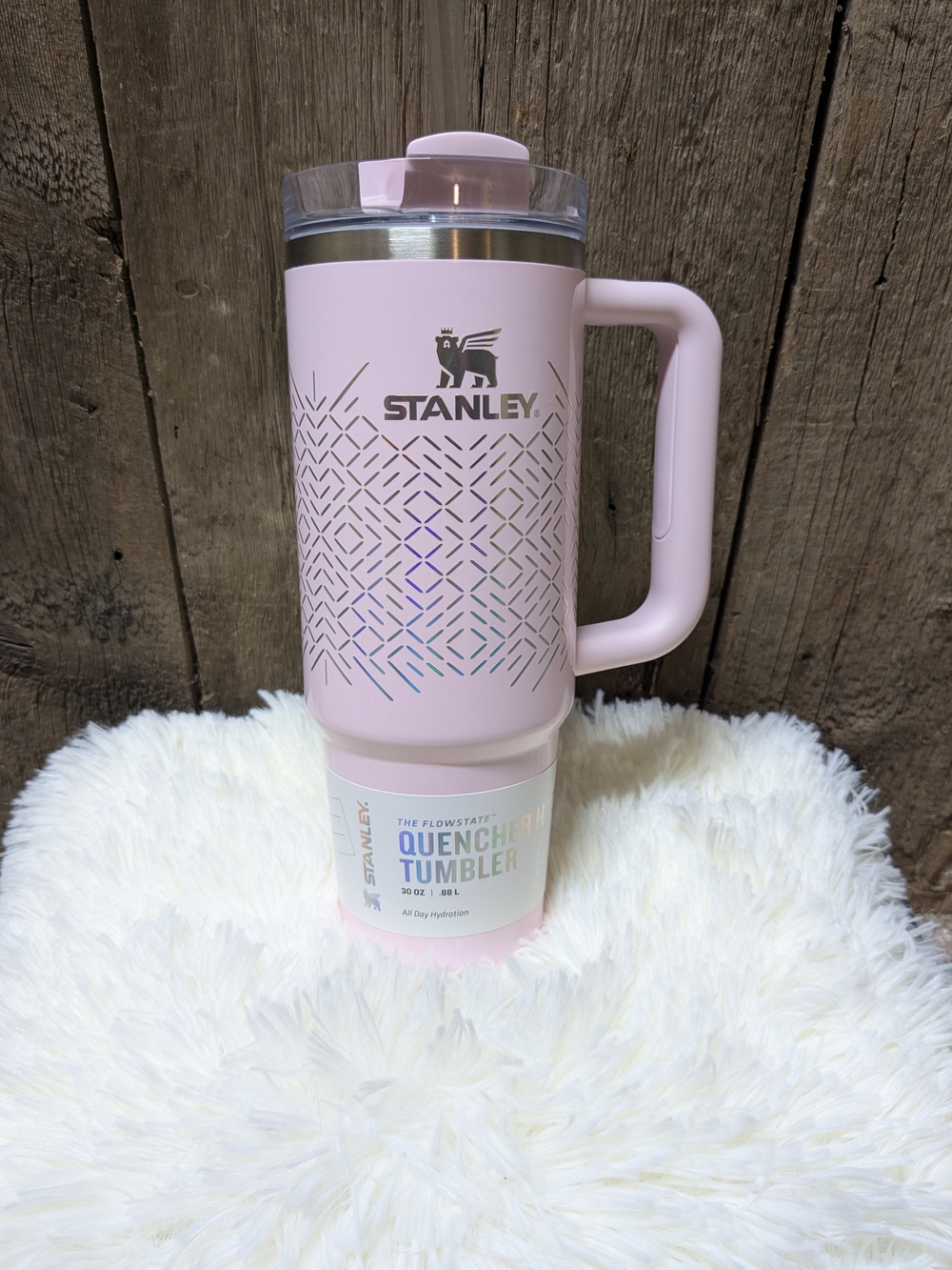 Stanley Pink Travel Mug with Handle 30oz - Picture 2 of 10